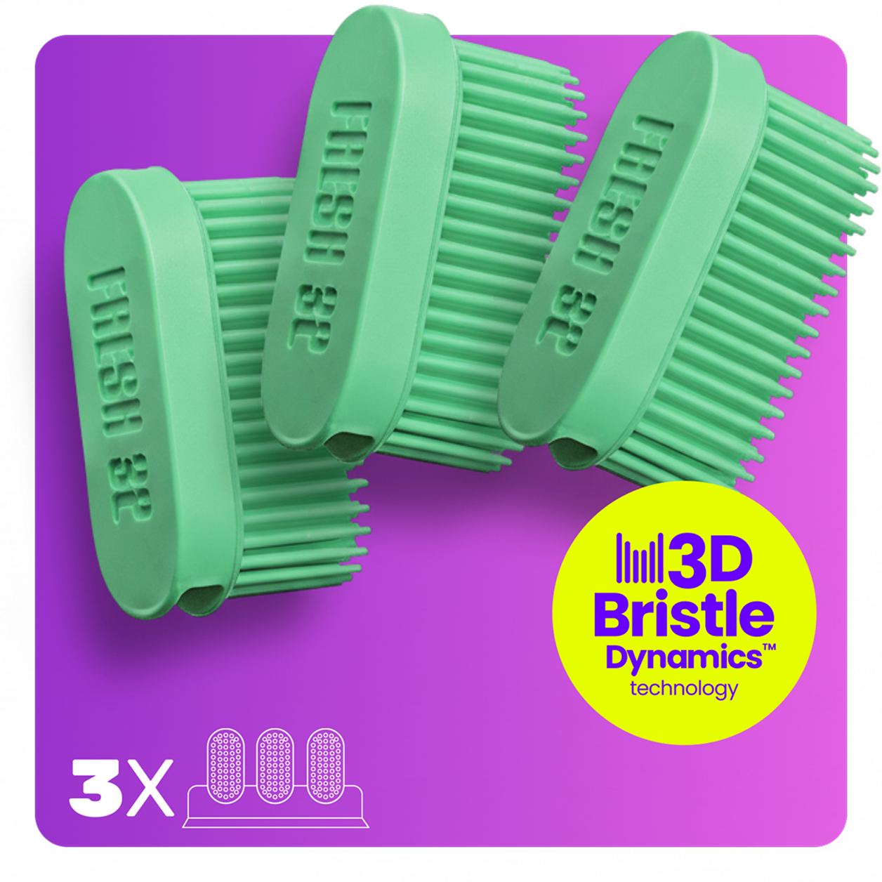 Końcówki 3D Bristle Dynamics™ do szczoteczki