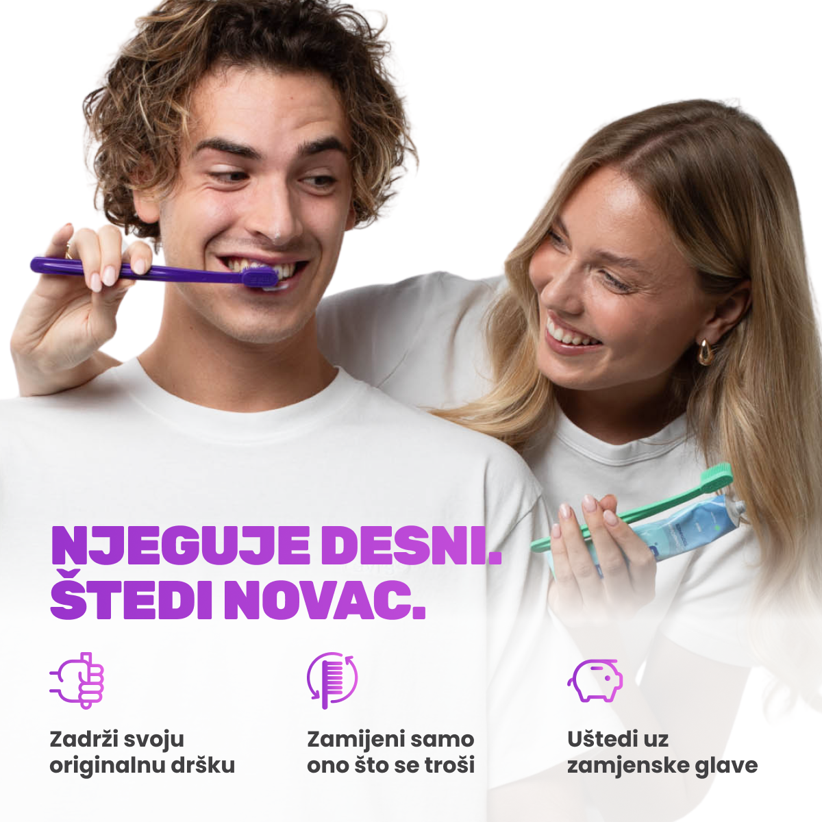 Końcówki 3D Bristle Dynamics™ do szczoteczki