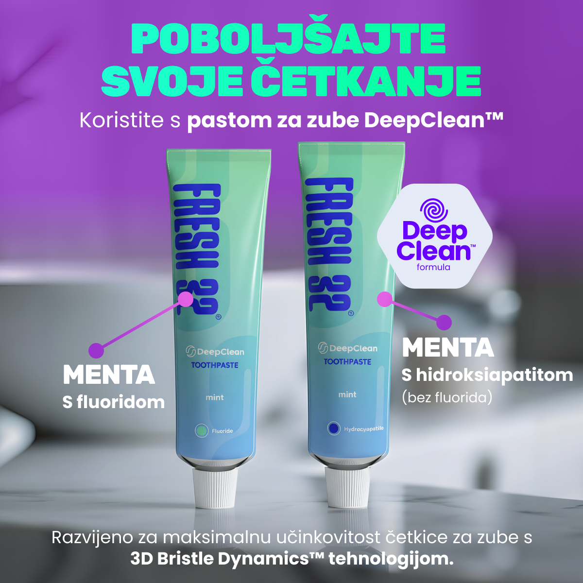 Końcówki 3D Bristle Dynamics™ do szczoteczki