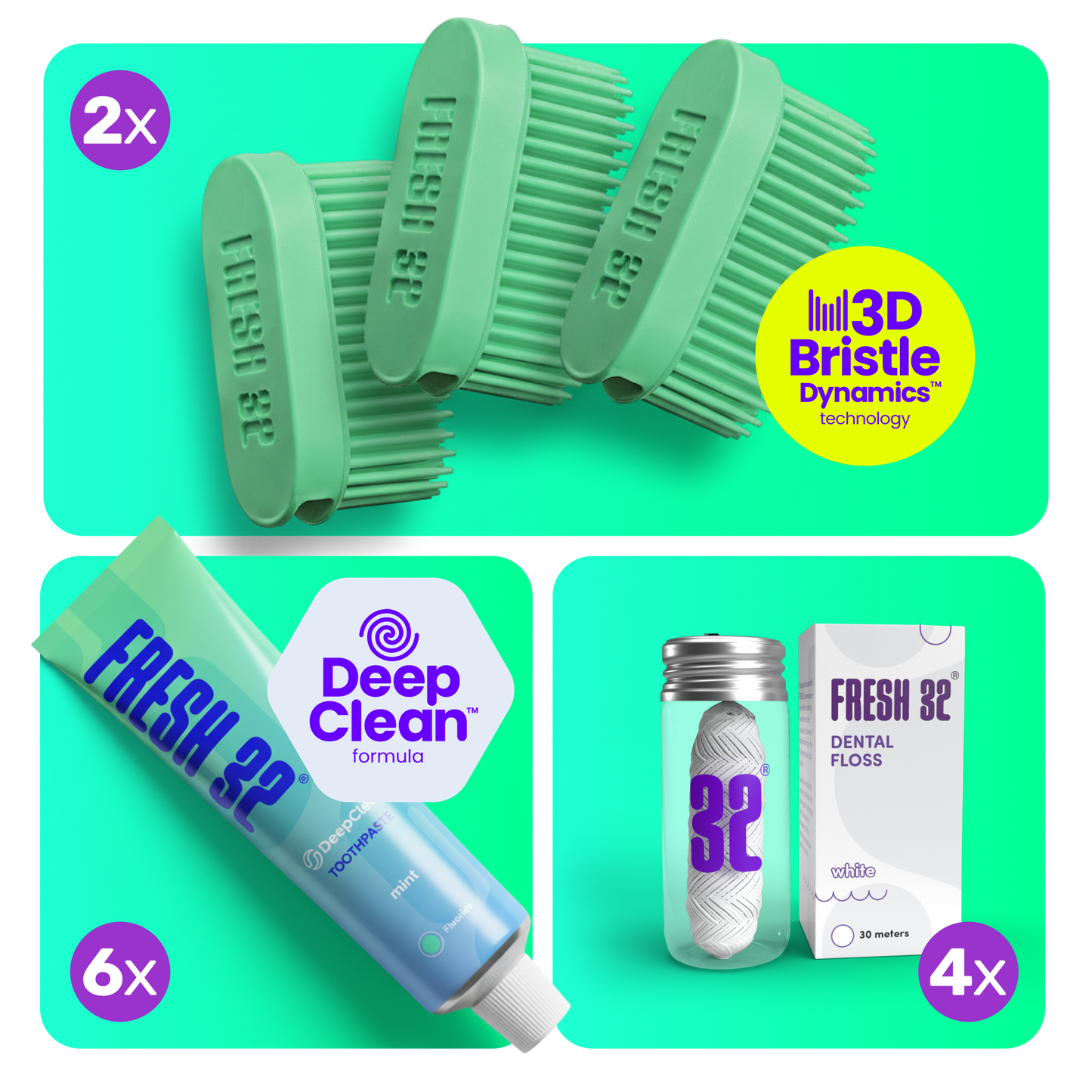 REFILL Oral Care Kit – for 1 person / YEARLY SUPPLY