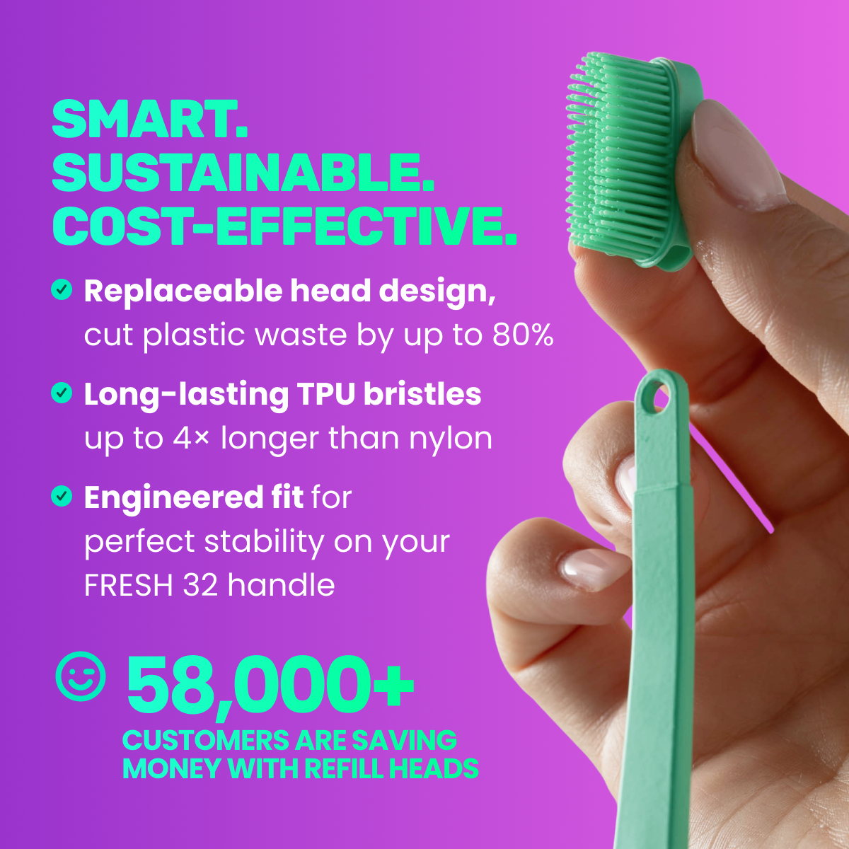 3D Bristle Dynamics™ heads
